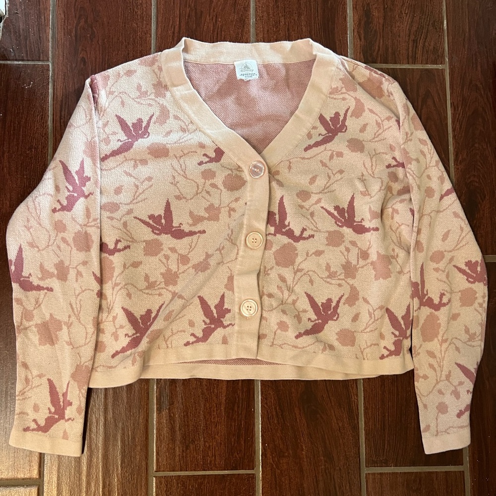 Disney Pink tinkerbell Pattern Cardigan